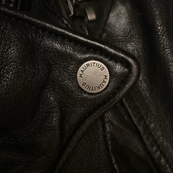 NWT MAURITIUS BLACK LEATHER STUDDED JACKET XS - Picture 10 of 14